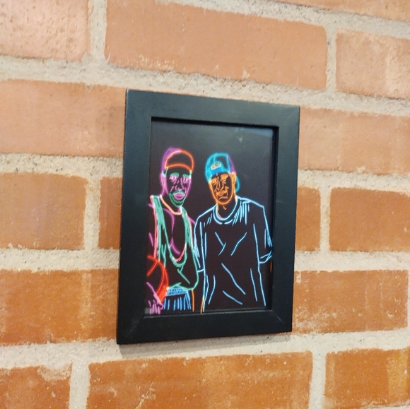 Other - Neon White Men Can't Jump Framed Art Print By Neon Nicho